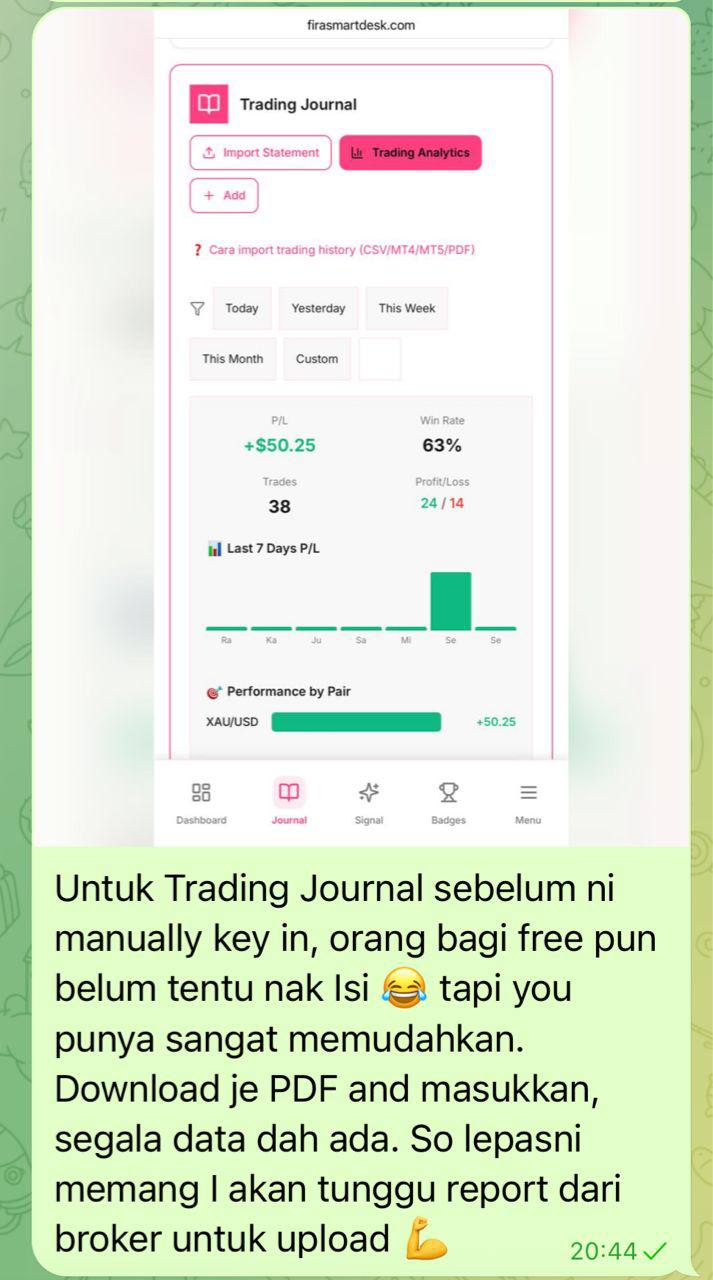 Client feedback screenshot